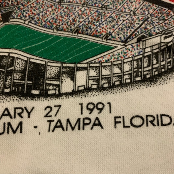 NWOT VTG ‘91 Super Bowl XXV Graphic Crewneck Sz L - Picture 4 of 6